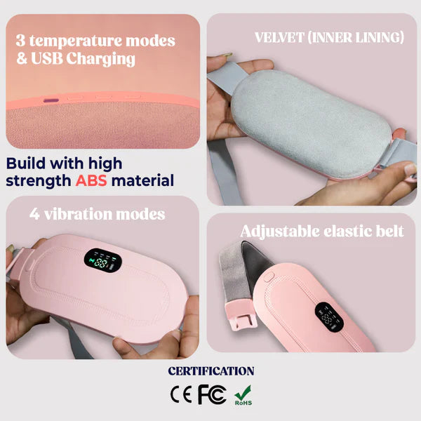 Poyams Period Cramps Heating Pad Massager - Relief from Period Cramp